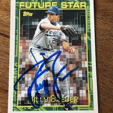 Billy Brewer Autographed 1994 Topps Baseball Card #123 Kansas City Royals