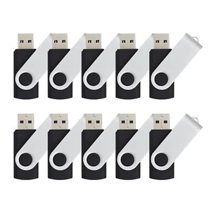 10 Stück 1GB Schwenken USB-Sticks Daumen USB2.0 Pendrives Speicherkarte Sticks - Bild 1 von 12