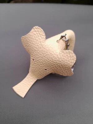 Real Leather Lemon Elephant Keyring - Image 1 of 4