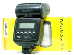 Soligor PZ-420 AF Power Zoom Flash Blitz Aufsteckblitz für Minolta v.FH. - Bild 1 von 3