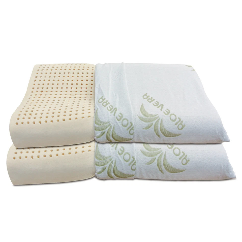 Coppia Cuscini Guanciali Ortocervicale in Lattice 100% Made in Italy - Baldiflex - Immagine 1 di 4