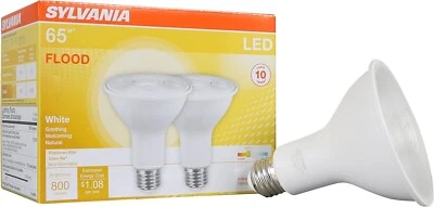 SYLVANIA PAR30 LED Flood Bulb, 9W=65W, 3000K Warm White, 2-Pack - Image 1 of 4