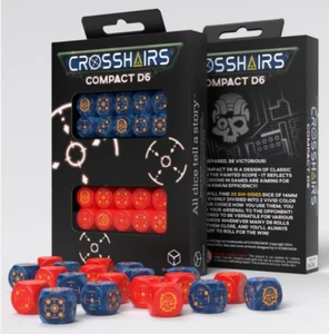 Crosshairs Compact D6 Dice Set: Cobalt & Red - Picture 1 of 1