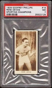 1929 GODFREY PHILLIPS RENE DEVOS RC PSA 7 **BOXING CHAMPION** (ULTRA TOUGH) - Picture 1 of 2
