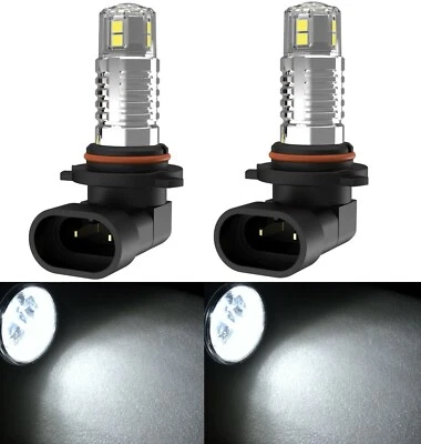 LED 20W 9040 White 6000K Two Bulbs Fog Light Replacement Plug Play Upgrade Stock - Image 1 of 4
