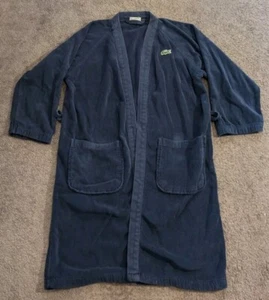 Bata de baño azul con logotipo de cocodrilo Lacoste talla única para todos - Imagen 1 de 6