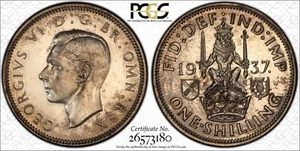 1937 SHILLING PCGS PR66 GREAT BRITAIN SCOTTISH REVERSE S-4083 - Picture 1 of 1