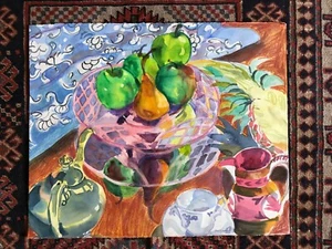 Ingrid Fromel Original Watercolor mixed media painting 30" x 22" - Picture 1 of 2