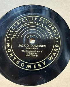 Jules Allen 'Singing Cowboy' - Jack O'diamonds / Cowboy Love Song - 78 - Bild 1 von 2