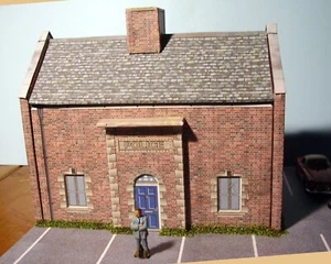 00 scale Country Police Station with car park, ** ready made**. - Picture 1 of 4