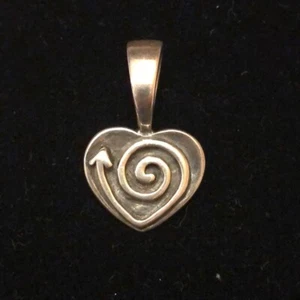 SILPADA oxidiertes 925 Sterling Silber verwirbeltes Herz Anhänger S1516 - Bild 1 von 12