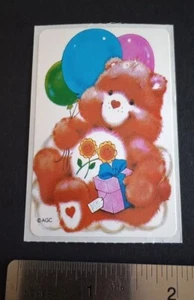 Vintage Stickers American Greetings Care Bears Sticker Mod 80s Heart Balloons - Picture 1 of 4