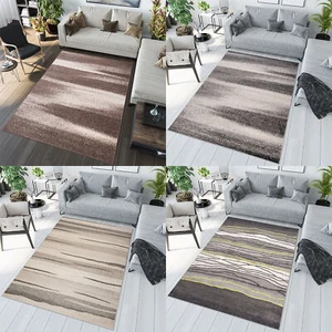 Alfombra de pelo corto moderna a rayas mellizadas de diseño alfombras borrosas salón - Imagen 1 de 27
