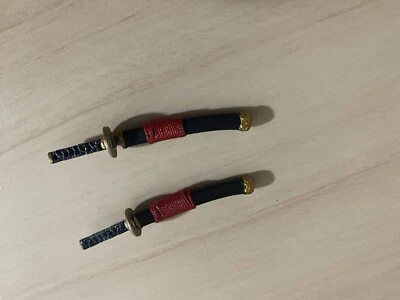 ESPADAS KATANA CORTAS DE METAL A ESCALA 1:12 COMODEL SAMURAI - 2, con fundas daga Foto 1 de 2