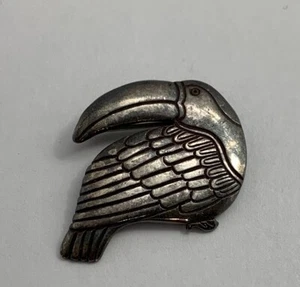 Broche Pin Vintage Laurel Burch Firmado Plateado Pájaro - Imagen 1 de 4