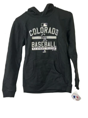 Chaqueta con Capucha Majestic Youth Colorado Rockies Manga Larga, Negra, Mediana 10/12 Foto 1 de 4