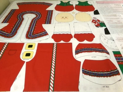 Panel de tela Daisy Kingdom Santa 1991 con bolsa y juguetes. Soldado, ..... J25-866 Foto 1 de 4