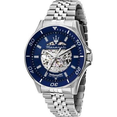 Orologio Maserati Sfida Automatico uomo R8823140011 Acciaio Jubilee Blu  44 mm - Immagine 1 di 2