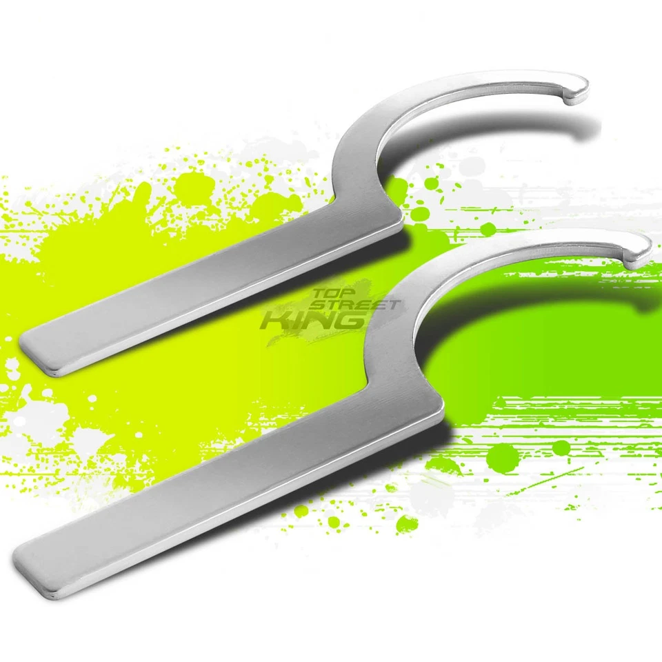 X2 ALUMINIO COILOVER AMORTIGUADOR MANGUITO BOBINA DE CHOQUE SOBRE LLAVE INGLESA DE AJUSTE JDM Foto 1 de 2