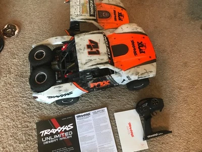 Traxxas Unlimited Desert Racer UDR Fox Edition Orange White Body 50+mph. - Image 1 of 4