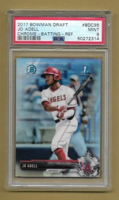 JO ADELL 2017 BOWMAN CHROME DRAFT 1ST REFRACTOR RC GRADED PSA 9 MINT #BDC95 MLB - Image 1 of 2