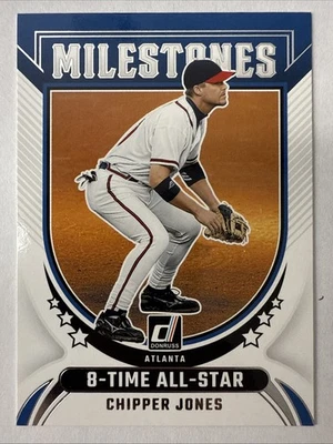 Hitos de béisbol Panini Donruss 2024 Chipper Jones #18 Foto 1 de 2