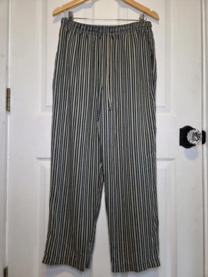 Pantalones de colección Sag Harbor a rayas M pequeños fluidos con cordón vacaciones en la playa Foto 1 de 4