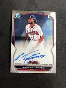 Ambioris Tavarez 2023 Bowman Chrome Prospects 1st Auto #CPA-AT Braves - Imagen 1 de 2