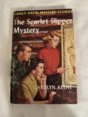 Nancy Drew Mystery #32 The Scarlet Slipper 1954 Vintage Hardcover Foto 1 de 4
