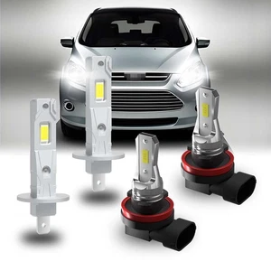 For Ford C-Max 2013-2018 LED Headlight H1 H11 Bulbs High&Low Beam Kit 6000K - Foto 1 di 18