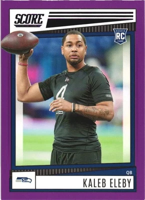 2022 Score Purple #313 Kaleb Eleby Seattle Seahawks Rookie - Image 1 of 2