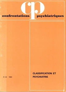 Confrontations psychiatriques n°24 - Classification et psychiatrie|Très bon état - Bild 1 von 1