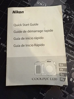 Nikon Coolpix L120 Camera Quick Start Guide Manual EN FR ES PB OEM - Image 1 of 2