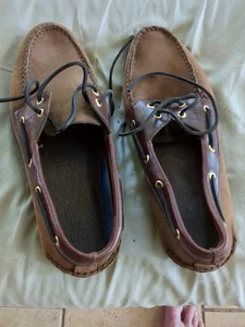 Sperry Top-Sider Leder zweifarbige Wildleder Bootsschuhe Größe 11,5 M - Bild 1 von 11