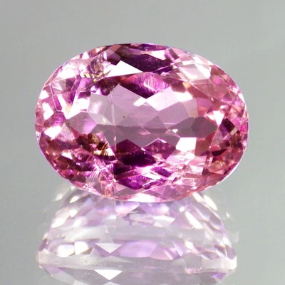 11.84 Cts WORLD CLASS OVAL (15 x 12 mm) 100%NATURAL AFGHANISTAN PINK KUNZITE GEM - Image 1 of 4