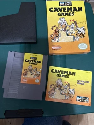 Nintendo NES Caveman Games with Manual and Box Tested Working - Image 1 of 4