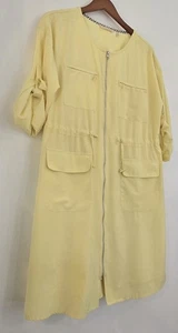 Abito nuovo con etichette Soft Surroundings Go Lively Traverse giallo manica a linguetta taglia M - Foto 1 di 8