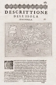 Hispaniola island Caribbean archipelago America map Karte Porcacchi 1620 - Bild 1 von 1