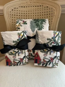 Pottery Barn Christmas In The Country F/Q Duvet Cover & Standard Shams (2) READ - Picture 1 of 8