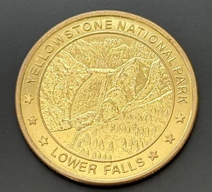 Yellowstone National Park Lower Falls Grand Canyon Medal Token - Picture 1 of 2