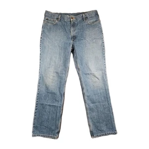 Carhartt Jeans Herren 40x34 Blau Denim Relaxed Straight Leg Workwear Baumwolle B24 - Bild 1 von 9