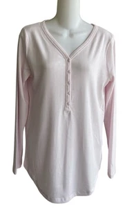 Gap Body Maternità Rosa Pallido Henley Top Manica Lunga Texturizzato Super Morbido Nuovo S - Foto 1 di 3