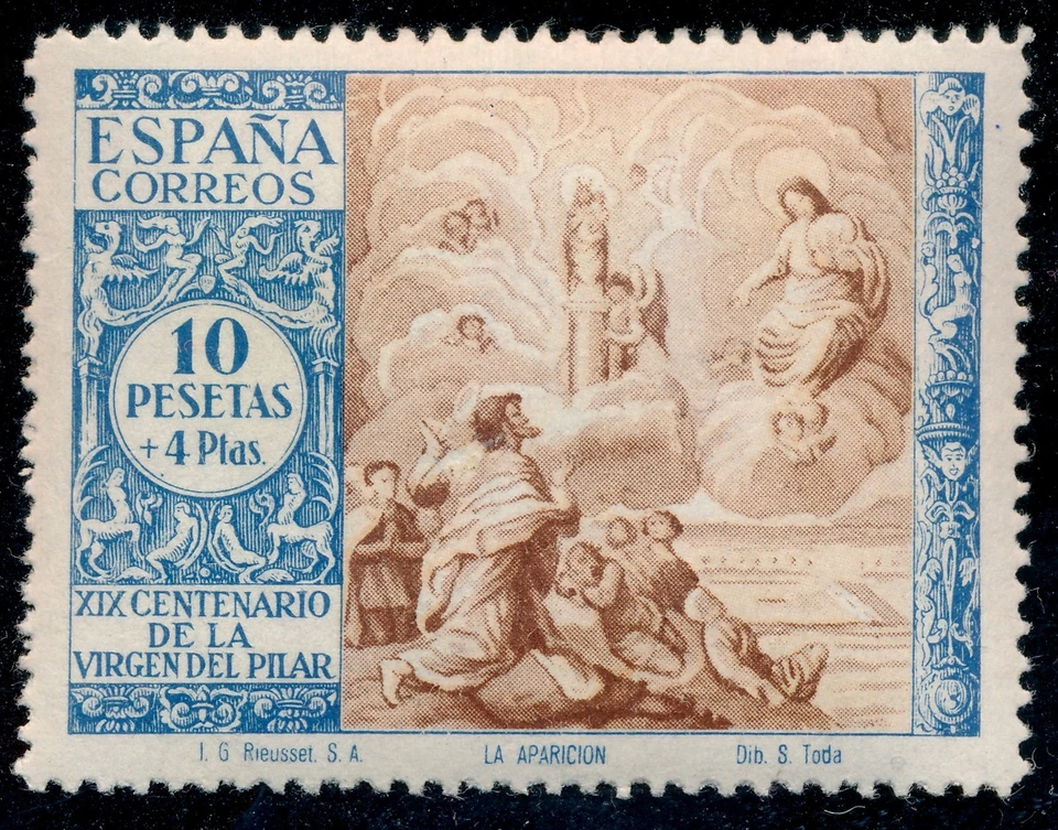 EDIFIL  nº 902**- VIRGEN  DEL PILAR - CON CERTIFICADO DE AUTENTICIDAD-MNH - Imagen 1 de 3