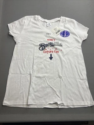 Milwaukee Brewers Maternity Mom’s Future Fan Talla Mediana Nuevo Blanco  Foto 1 de 4