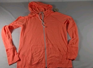 SO Juniors Size L Bright Orange Lightweight Zip  Hoodie - Picture 1 of 8