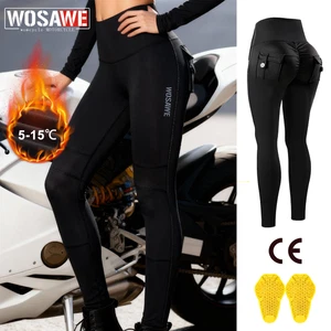 WOSAWE Winter Warm Fleece Damen-Motorradhose mit hoher Taille im Peach-Butt-Stil - Bild 1 von 13