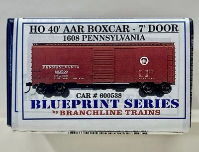 Branchline HO Blueprint Series Kit 40' AAR Boxcar 1608 Pennsylvania Car #600538 - Image 1 of 4