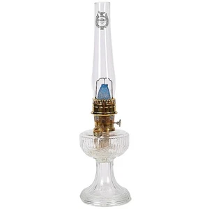 Aladdin Clear Lincoln Drape Oil Lamp WITH Parts Kit - Picture 1 of 5