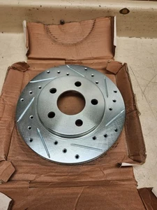 Dodge Shadow 87-89 Brake Rotor DFC Premium Drilled & Slotted Front Driver - Picture 1 of 5