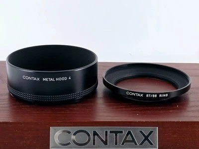 🌸[MINT] Contax Metal Lens Hood 4 with 67/86 Adapter Ring Set From Japan - Image 1 of 4
